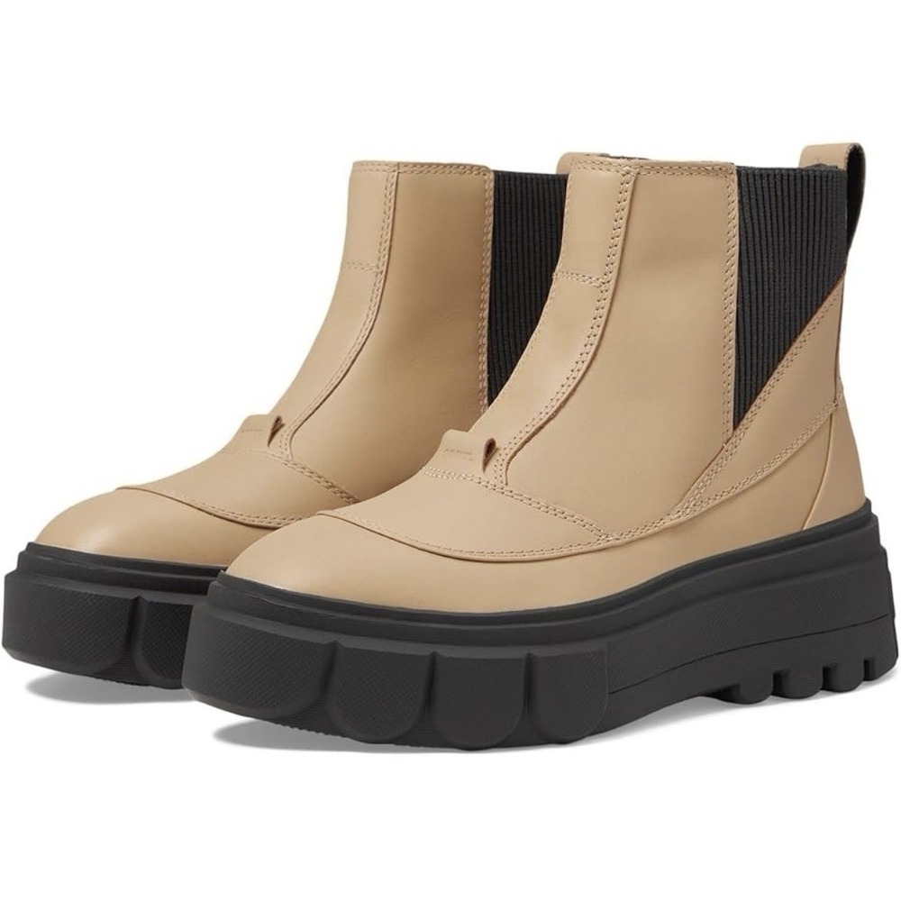 Sorel Caribou X Chelsea Boots Women's 8.5 Tan Black Waterproof Platform Granola‎